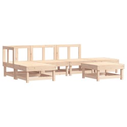 Salon de jardin 6 pcs Bois de pin massif 
