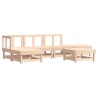 Salon de jardin 6 pcs Bois de pin massif 