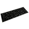 Tapis de cuisine lavable imprimé Morning noir 60x180 cm velours 