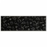Tapis de cuisine lavable imprimé Morning noir 60x180 cm velours 