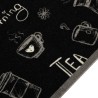 Tapis de cuisine lavable imprimé Morning noir 60x180 cm velours 