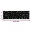 Tapis de cuisine lavable imprimé Morning noir 60x180 cm velours 