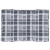 Coussin de palette motif à carreaux gris 120x80x12 cm tissu 