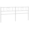 Tête de lit métal blanc 180 cm 
