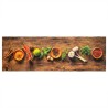 Tapis de cuisine lavable impression d'épices 60x180 cm velours 