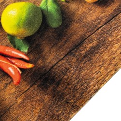 Tapis de cuisine lavable impression d'épices 60x180 cm velours 