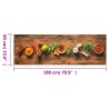 Tapis de cuisine lavable impression d'épices 60x180 cm velours 