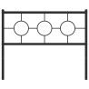 Tête de lit métal noir 107 cm 