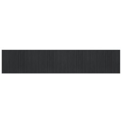Tapis rectangulaire gris 80x400 cm bambou 