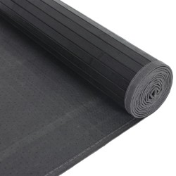 Tapis rectangulaire gris 80x400 cm bambou 