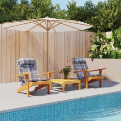 Coussins de chaise adirondack lot de 2 carreaux gris 