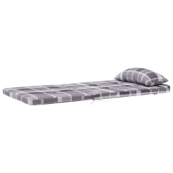 Coussins de chaise adirondack lot de 2 carreaux gris 