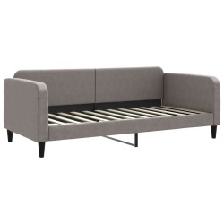 Lit de jour avec gigogne et tiroirs sans matelas taupe 90x200cm 