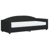Lit de jour avec matelas noir 80x200 cm tissu 