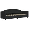 Lit de jour avec matelas noir 80x200 cm tissu 