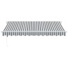 Auvent rétractable anthracite et blanc 3,5x2,5m tissu/aluminium 