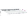 Auvent rétractable anthracite et blanc 3,5x2,5m tissu/aluminium 