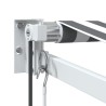 Auvent rétractable anthracite et blanc 3,5x2,5m tissu/aluminium 