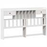 Cadre de lit sans matelas blanc 200x200 cm bois massif de pin 