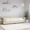 Lit de jour avec matelas crème 80x200 cm tissu 