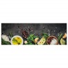 Tapis de cuisine lavable impression d'épices 60x180 cm velours 