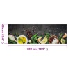 Tapis de cuisine lavable impression d'épices 60x180 cm velours 