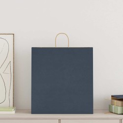 Sacs en papier 50 pcs avec poignées bleu 45x17x48 cm 