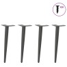 Pieds de table basse coniques 4 pièces Anthracite 30-31 cm Acier 