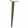 Pieds de table basse coniques 4 pièces Acier naturel 30-31 cm Acier 