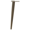 Pieds de table basse coniques 4 pièces Acier naturel 30-31 cm Acier 