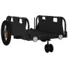Remorque de vélo noir tissu oxford et fer 