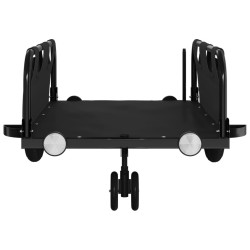 Remorque de vélo noir tissu oxford et fer 