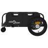 Remorque de vélo noir tissu oxford et fer 