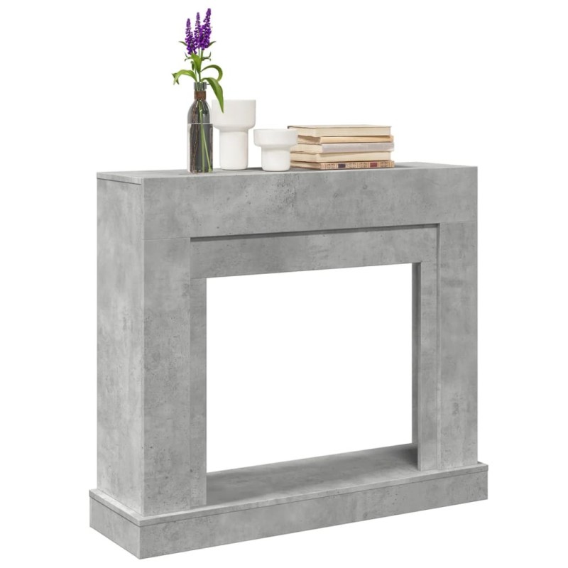 Cadre de cheminée gris béton 100x30x87,5 cm bois d'ingénierie 