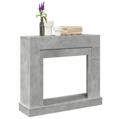 Cadre de cheminée gris béton 100x30x87,5 cm bois d'ingénierie 