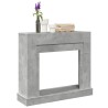 Cadre de cheminée gris béton 100x30x87,5 cm bois d'ingénierie 