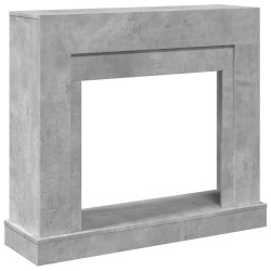 Cadre de cheminée gris béton 100x30x87,5 cm bois d'ingénierie 