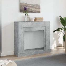 Cadre de cheminée gris béton 100x30x87,5 cm bois d'ingénierie 