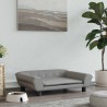 Lit pour chien gris clair 70x48x22 cm velours 