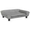 Lit pour chien gris clair 70x48x22 cm velours 