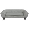 Lit pour chien gris clair 70x48x22 cm velours 