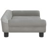 Lit pour chien gris clair 70x48x22 cm velours 