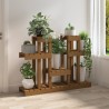Support à plantes Marron miel 104,5x25x77,5 cm Bois massif pin 