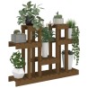 Support à plantes Marron miel 104,5x25x77,5 cm Bois massif pin 