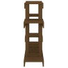 Support à plantes Marron miel 104,5x25x77,5 cm Bois massif pin 