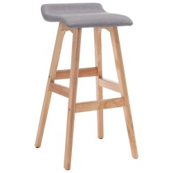 Chaise de bar Gris clair Tissu 