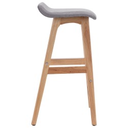 Chaise de bar Gris clair Tissu 
