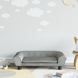 Canapé pour enfants gris clair 70x45x26 cm velours 