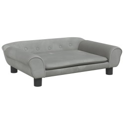 Canapé pour enfants gris clair 70x45x26 cm velours 