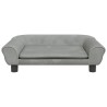 Canapé pour enfants gris clair 70x45x26 cm velours 